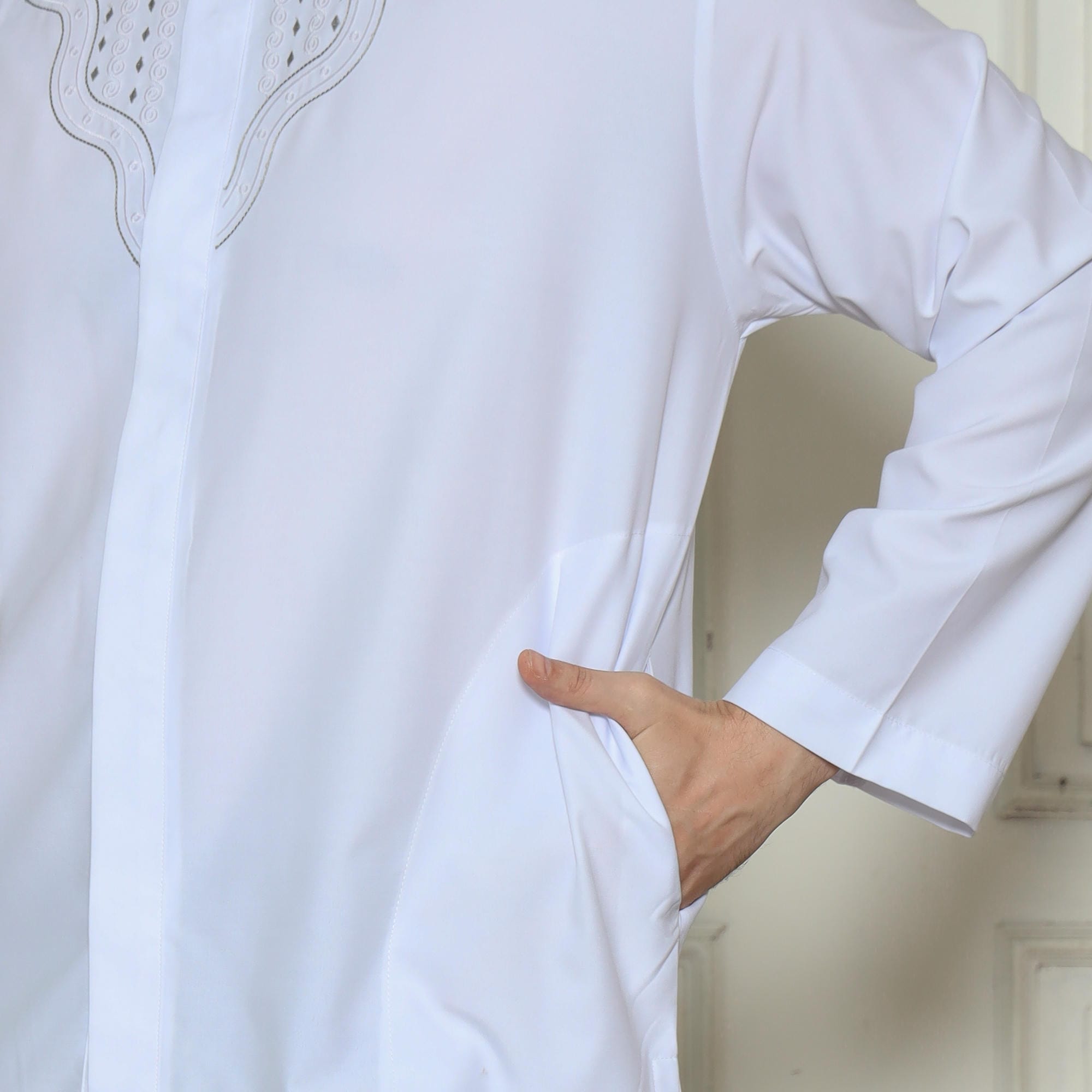 Baju Koko Putih KK 45 White Lengan Panjang foto 9
