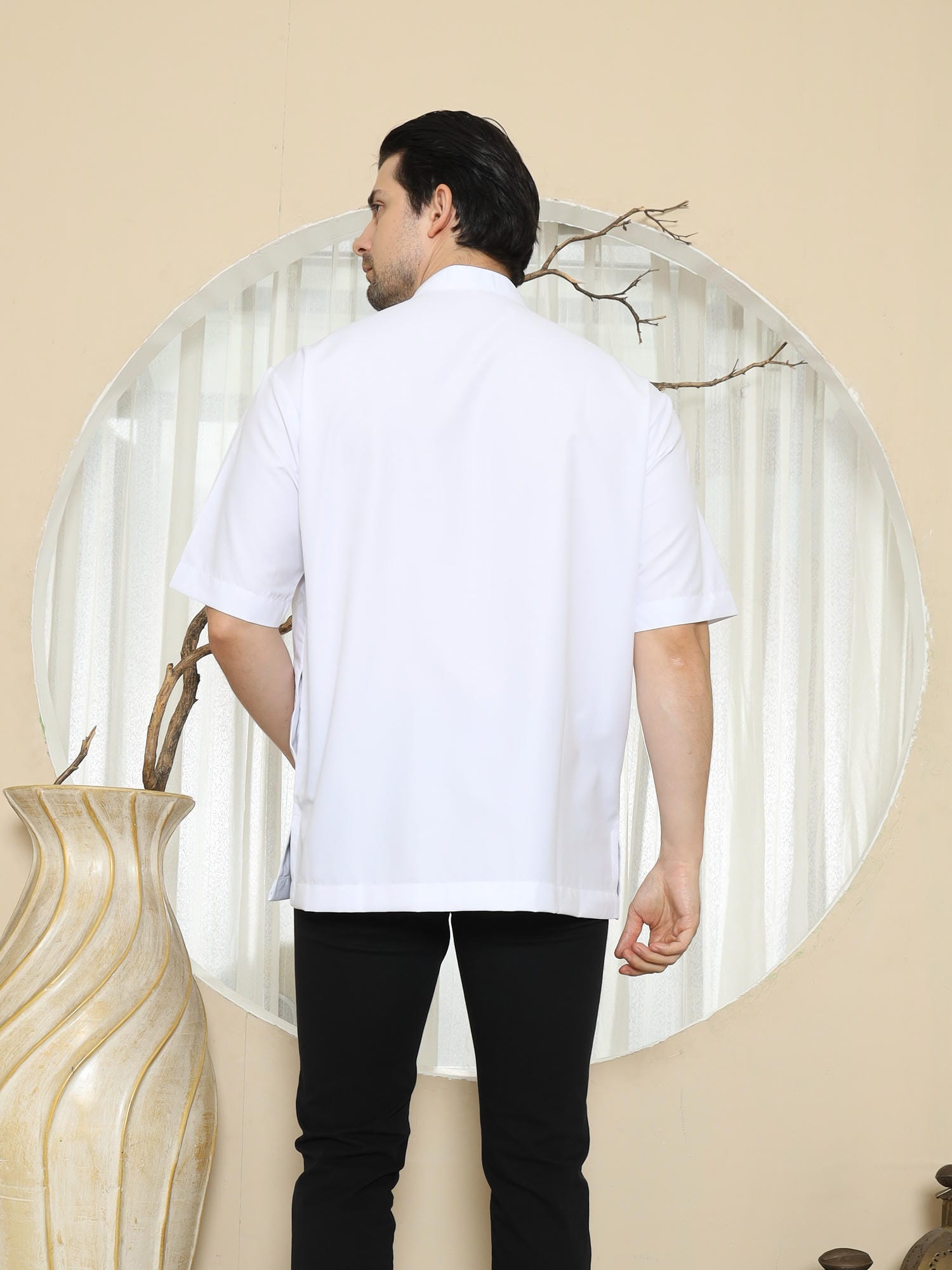 Baju Koko Putih KK 46 White Lengan Pendek foto 7