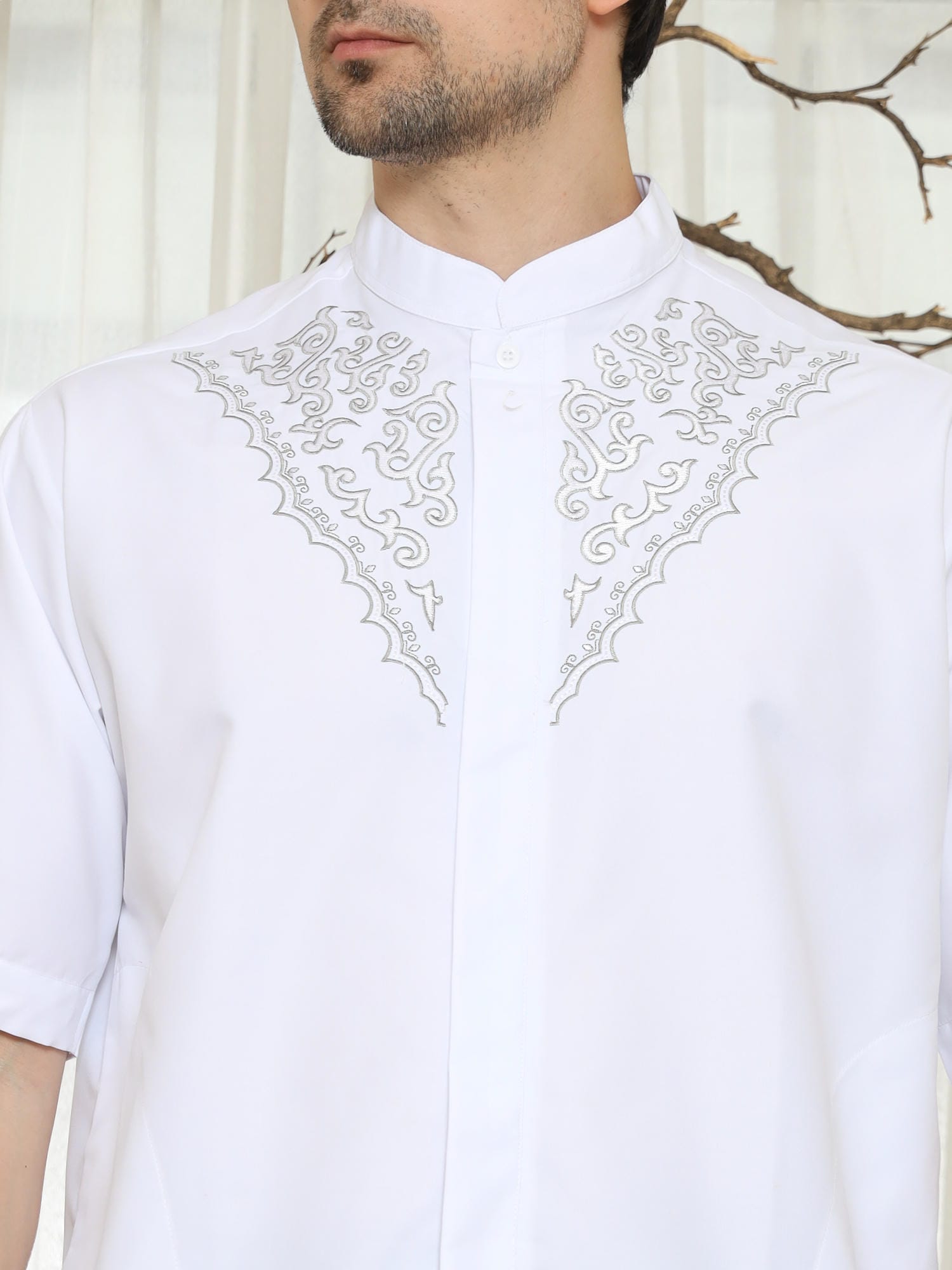 Baju Koko Putih KK 46 White Lengan Pendek foto 8