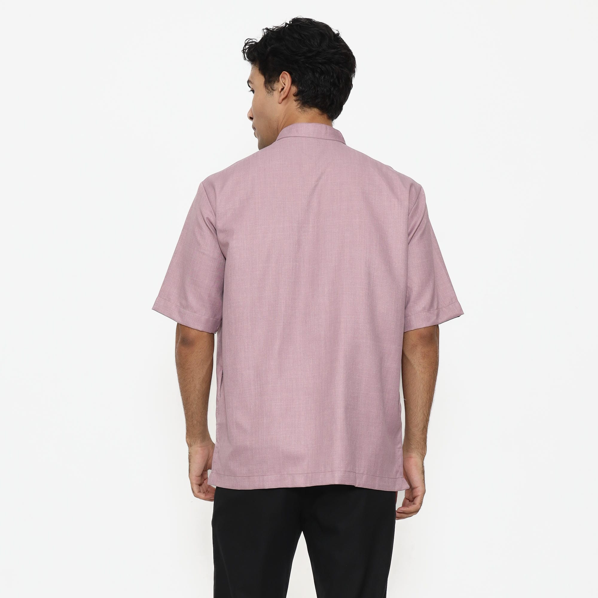 Baju Koko Sarimbit KK 47 Mauve Lengan Pendek foto 6