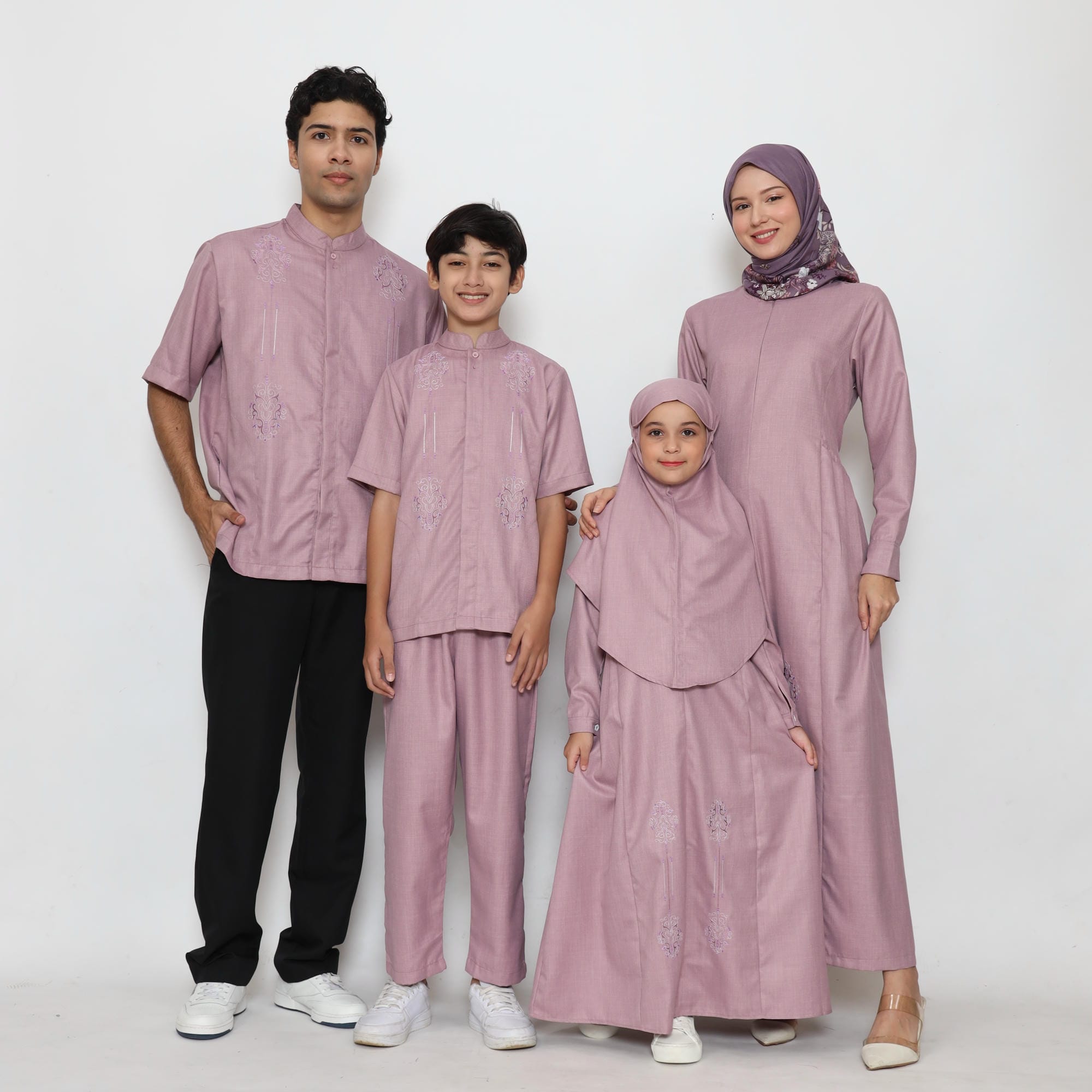 Baju Koko Sarimbit KK 47 Mauve Lengan Pendek foto 9