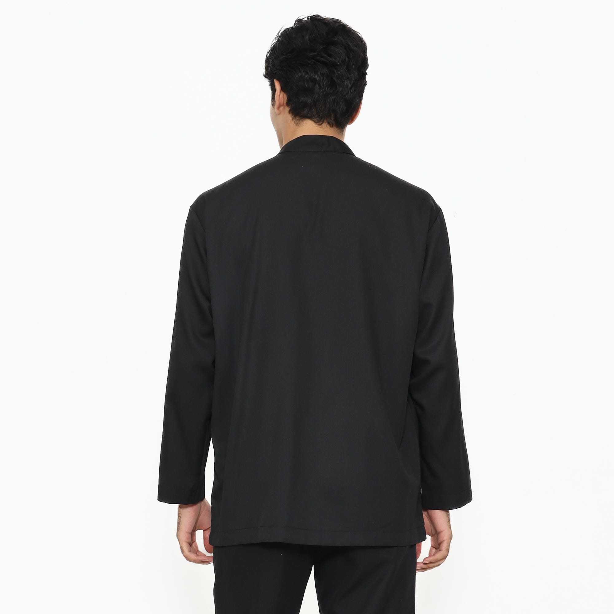 Baju Koko Hitam KK 48 Black Lengan Panjang foto 6