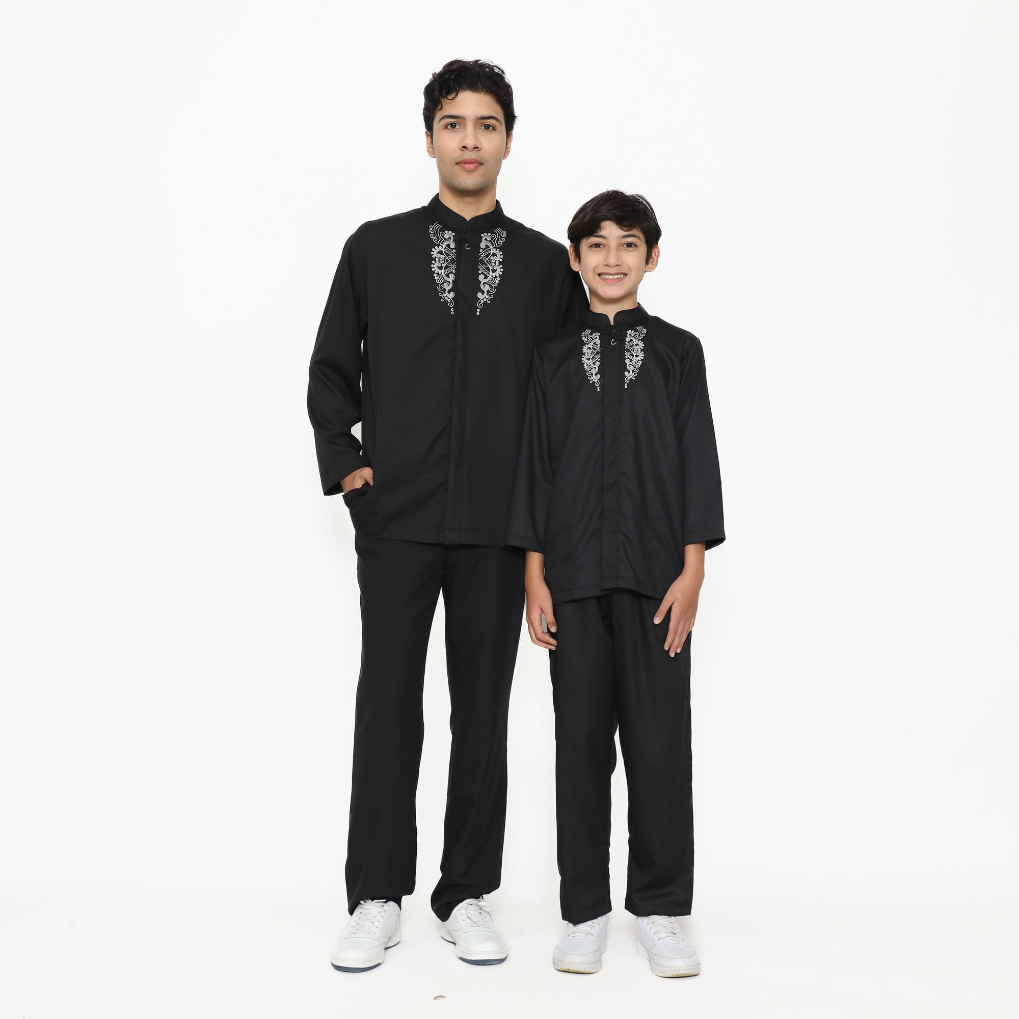 Baju Koko Hitam KK 48 Black Lengan Panjang foto 8