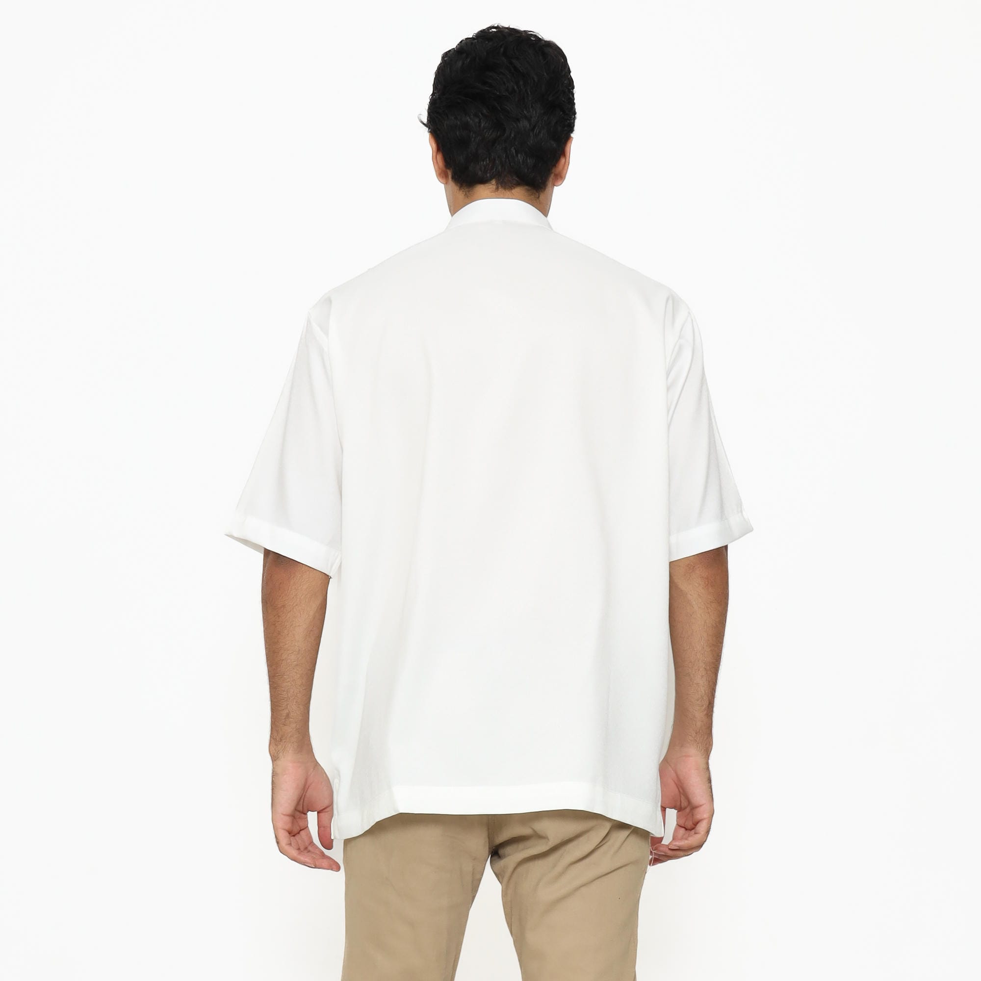 Baju Koko Putih Tulang KK 48 White Lengan Pendek foto 5
