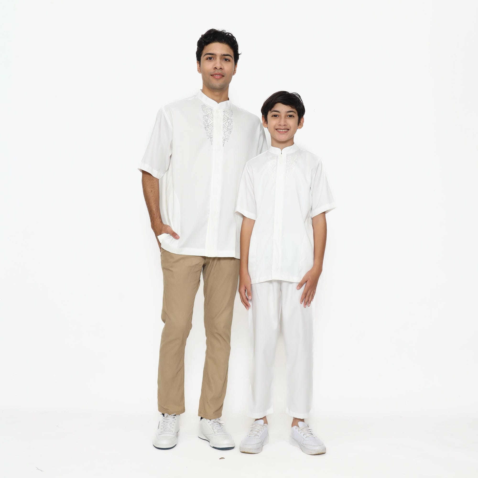 Baju Koko Putih Tulang KK 48 White Lengan Pendek foto 7