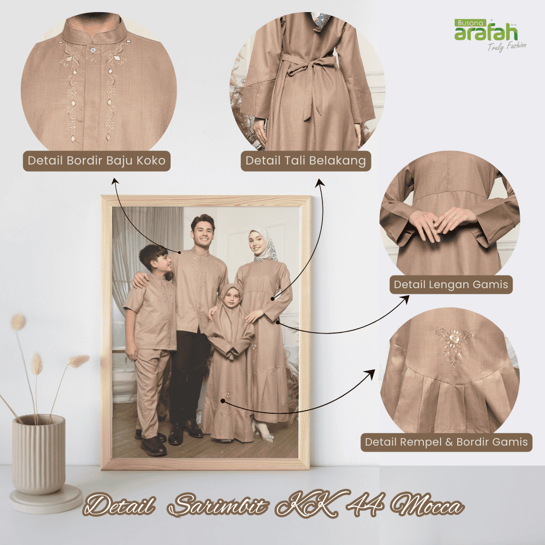 Baju Koko Anak Sarimbit KKA 44 Mocca Lengan Pendek foto 7