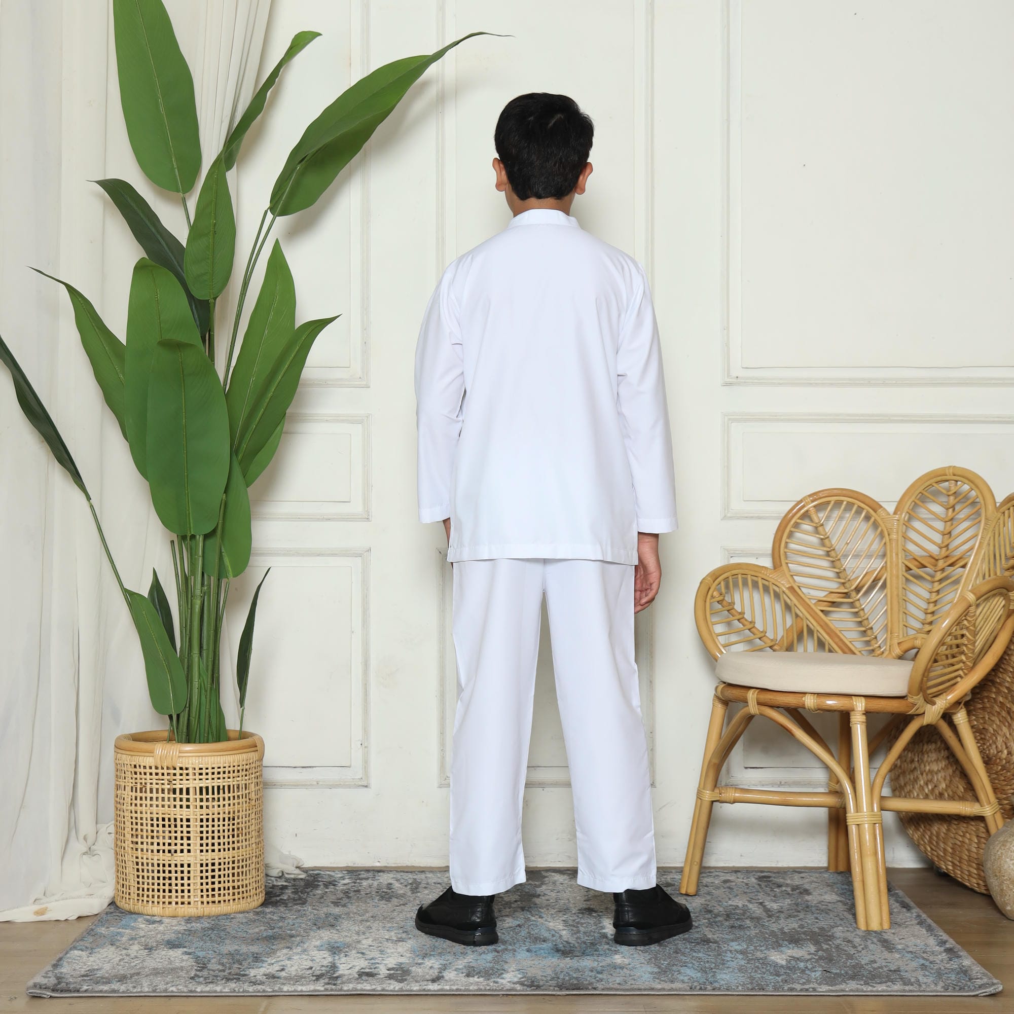 Baju Koko Anak Putih KKA 45 White Lengan Panjang foto 6
