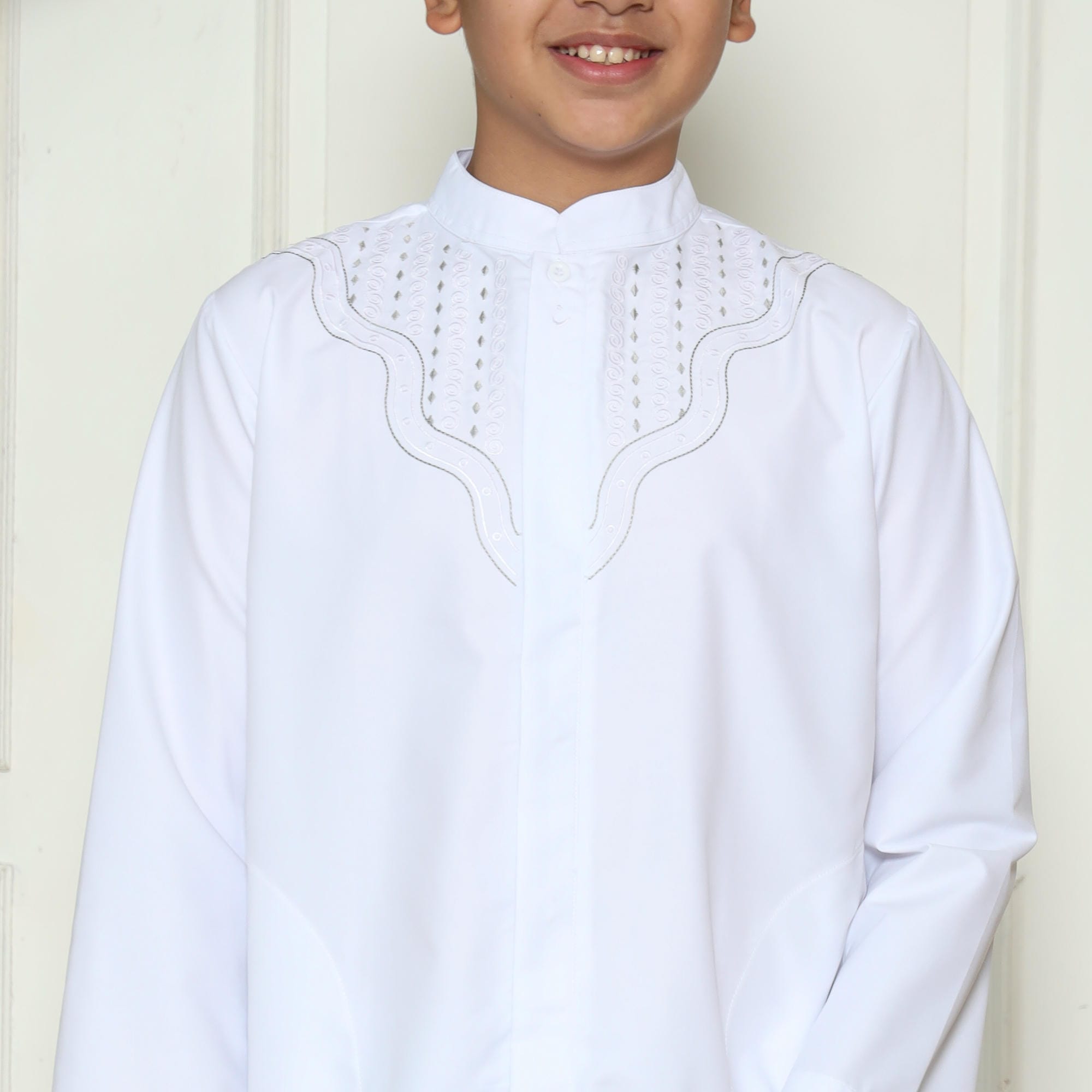 Baju Koko Anak Putih KKA 45 White Lengan Panjang foto 7