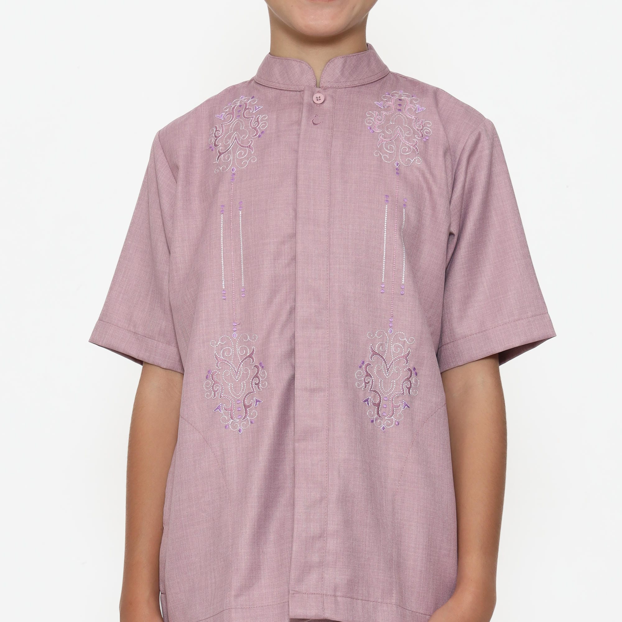 Baju Koko Anak Sarimbit KKA 47 Mauve Lengan Pendek foto 5