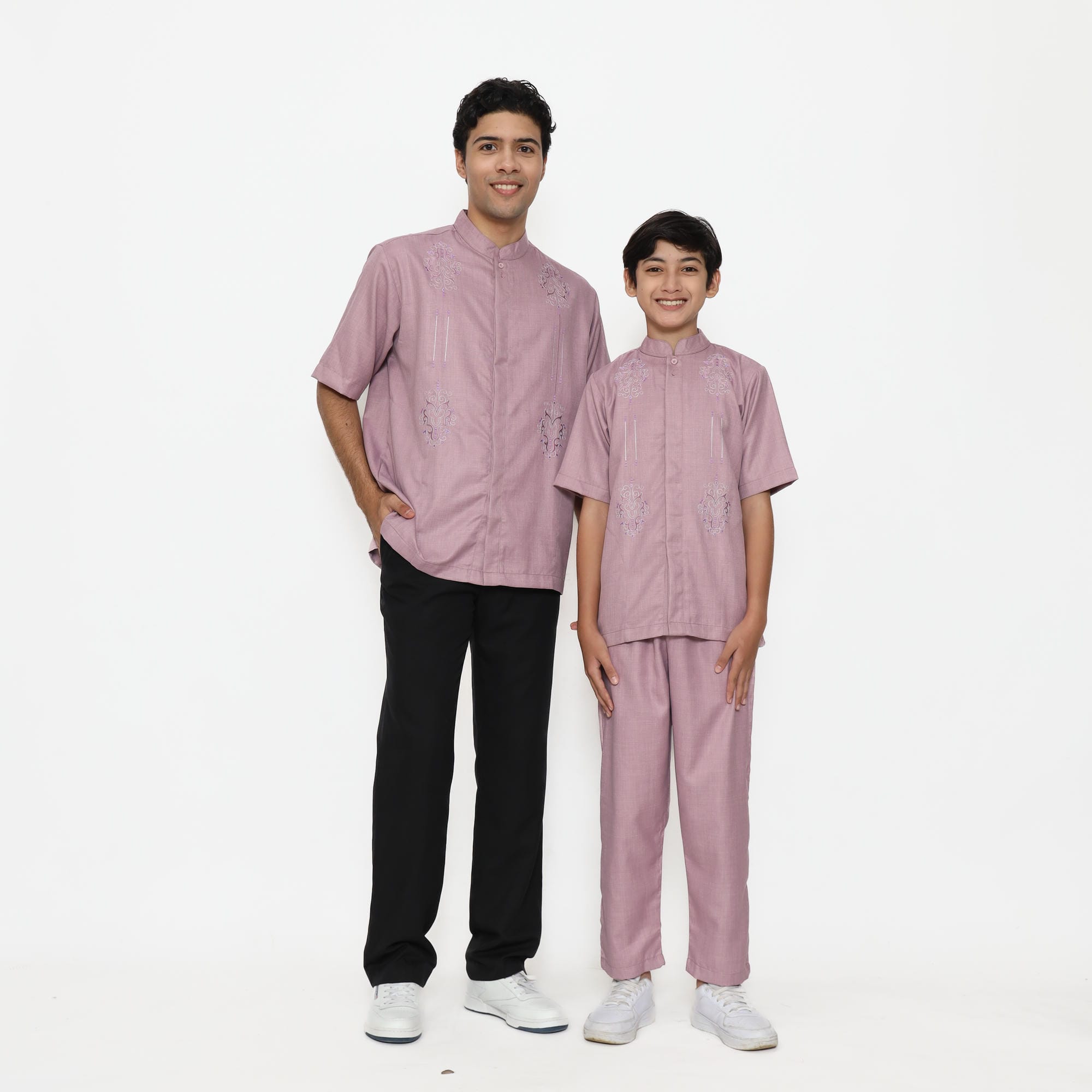 Baju Koko Anak Sarimbit KKA 47 Mauve Lengan Pendek foto 6