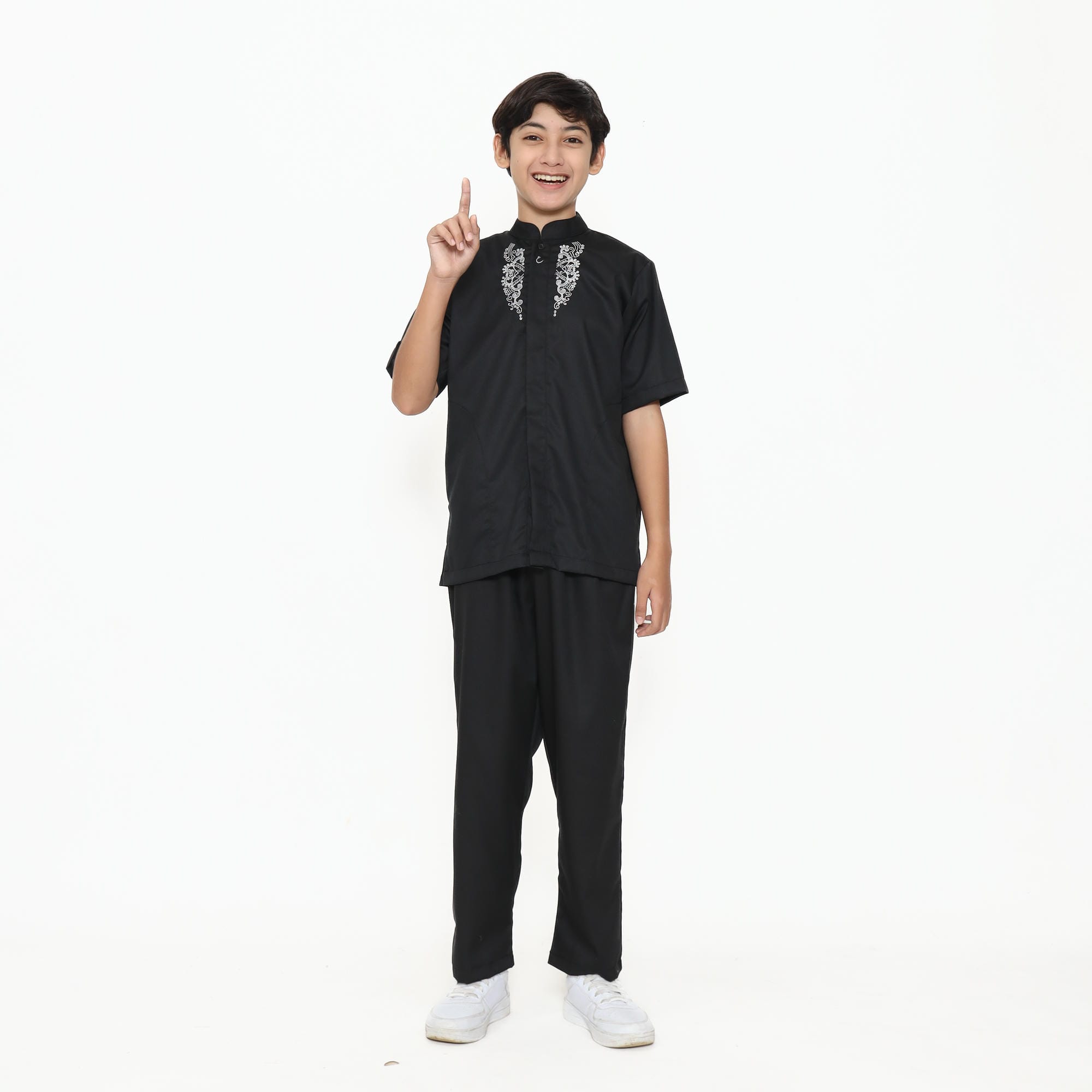 Baju Koko Hitam KKA 48 Black Lengan Pendek