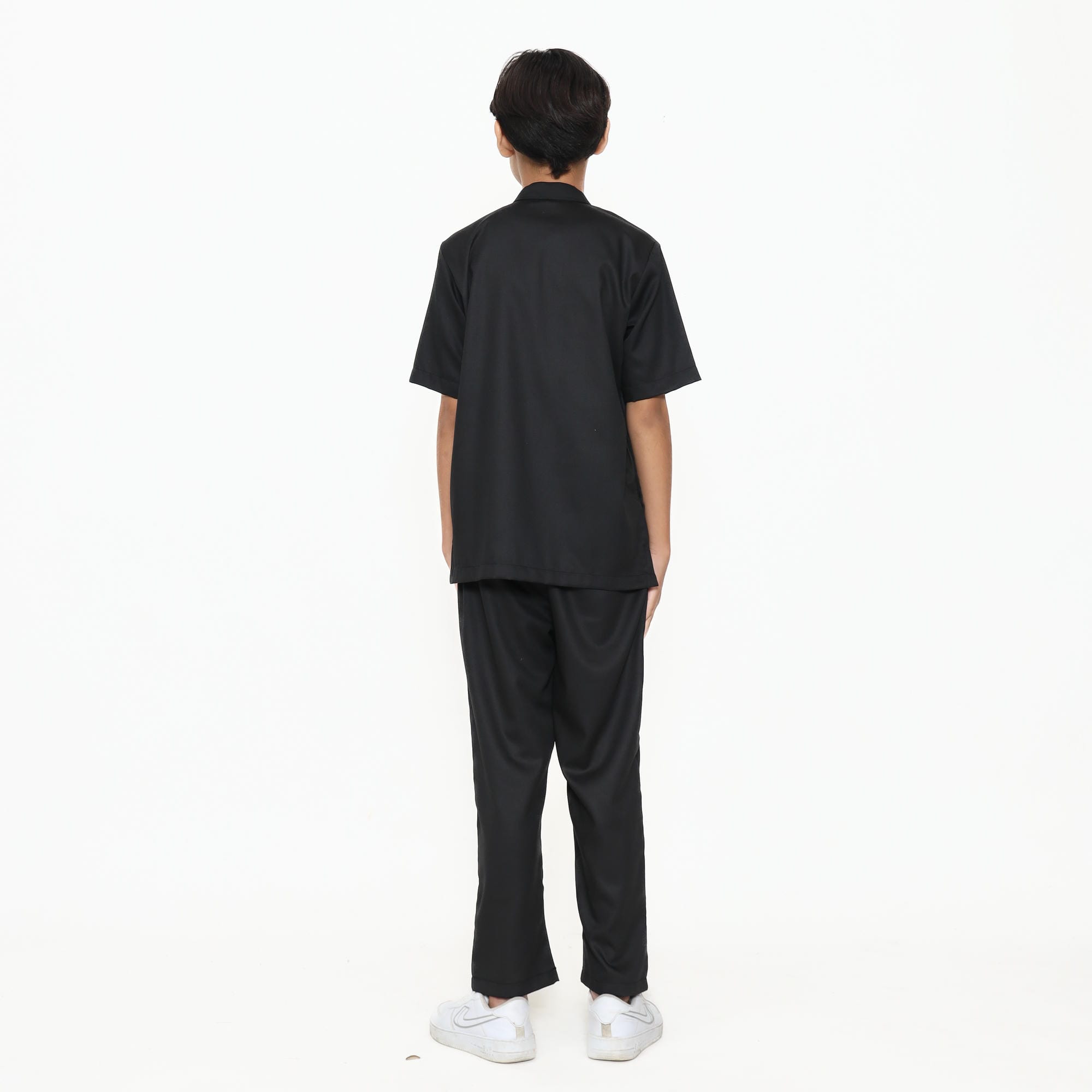 Baju Koko Hitam KKA 48 Black Lengan Pendek foto 6
