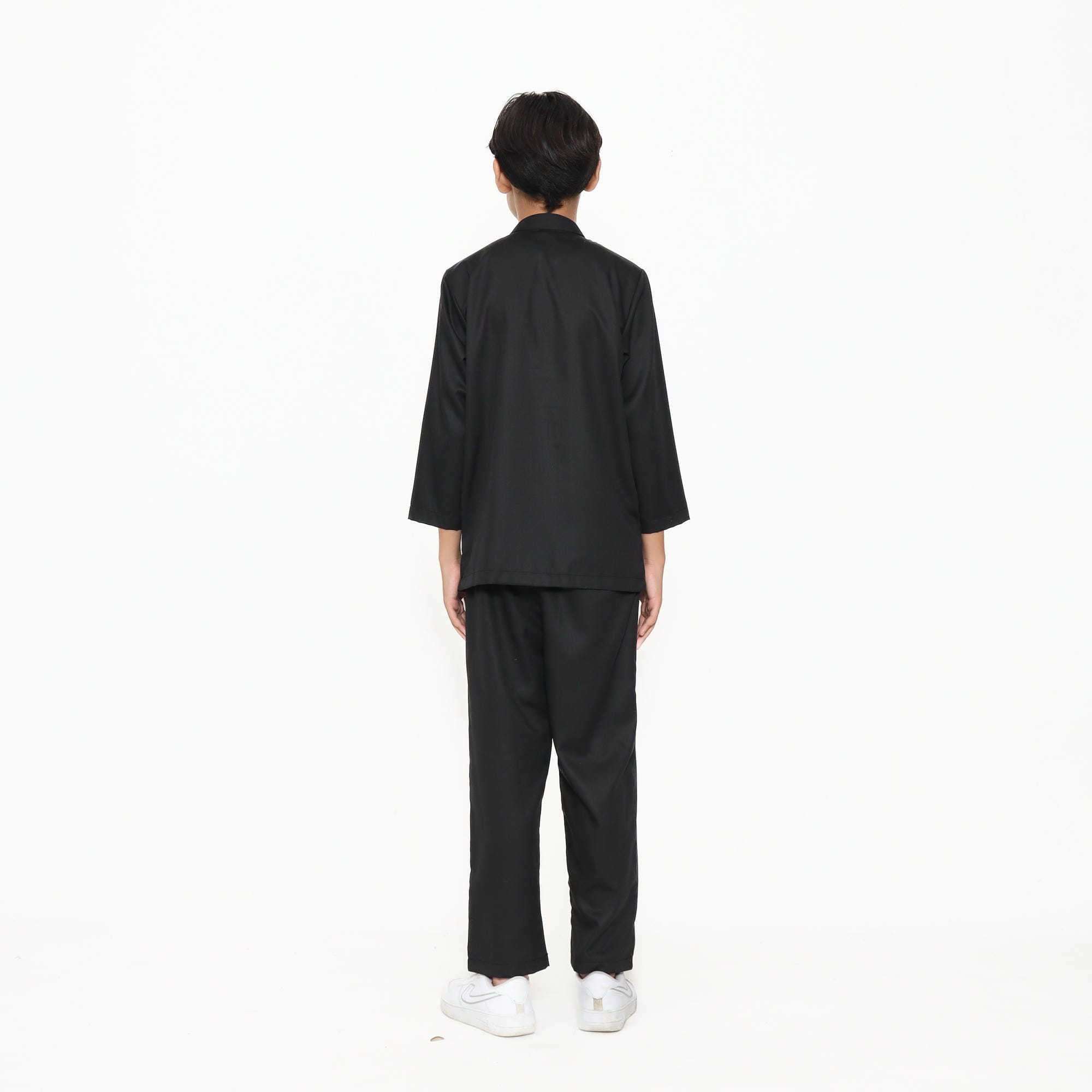 Baju Koko Hitam KKA 48 Black Lengan Panjang foto 6