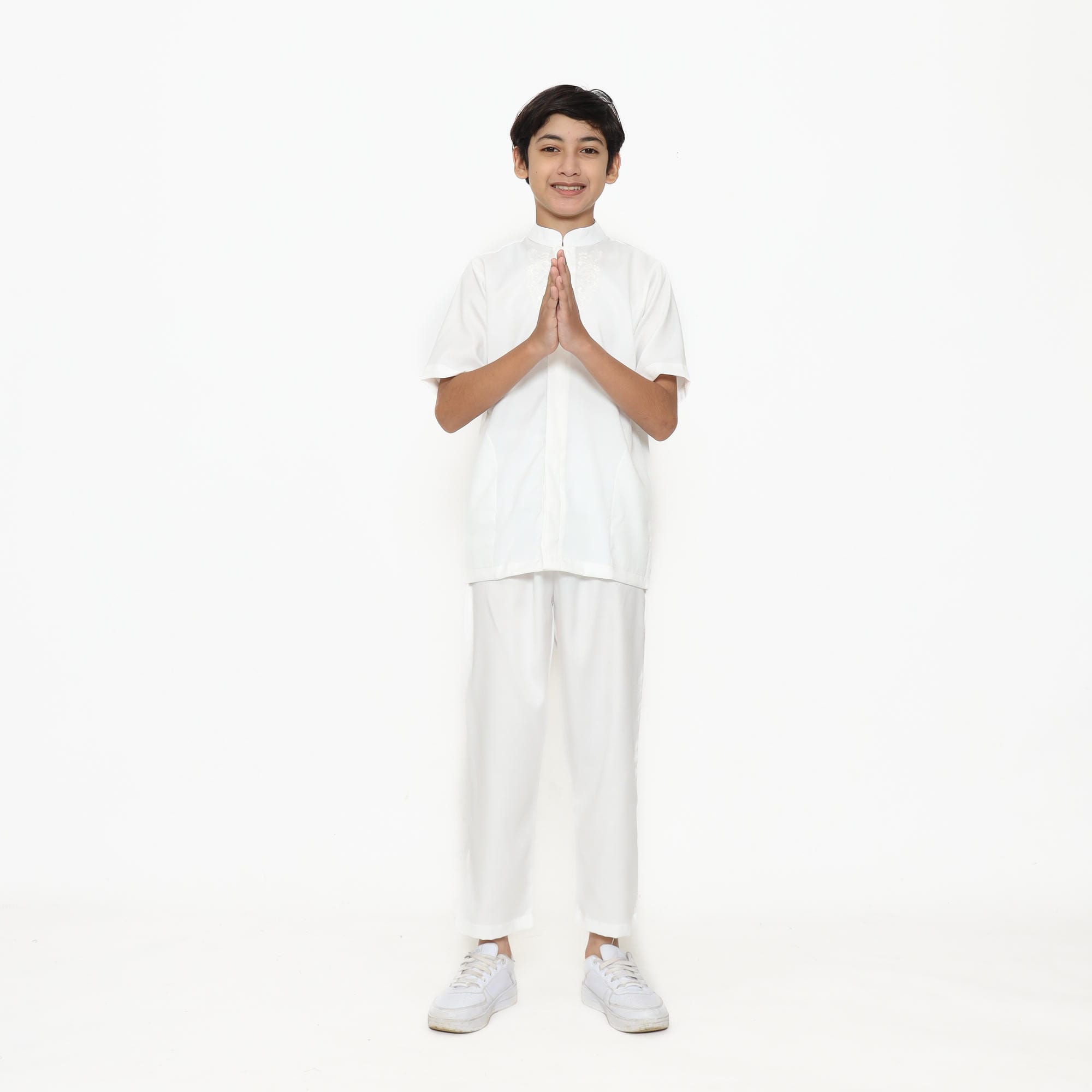 Baju Koko Anak Putih Tulang KK 48 White Lengan Pendek